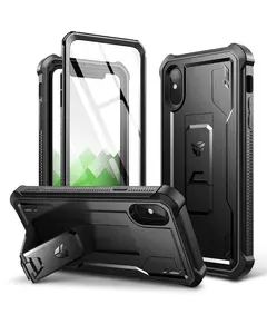 Dexnor for iPhone Xs max Case, [Built in Screen Protector and Kickstand] Heavy Duty Military Grade Protection Shockproof Protective Cover for iPhone Xs max