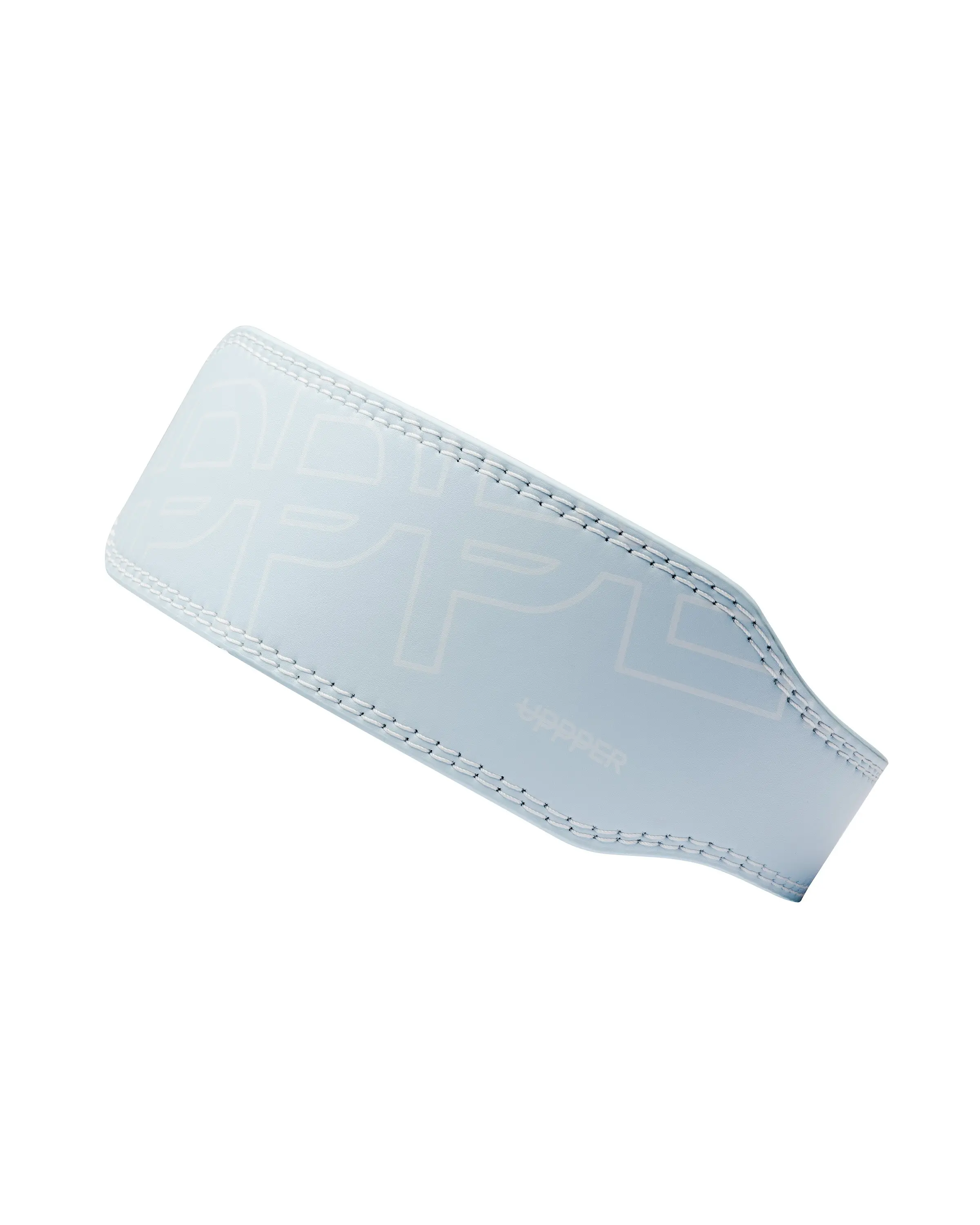 UPPPER Lifting Belt Baby Blue - Microfiber Leather, Double-Prong Buckle, 4" to 2.5" Tapered, Weightlifting Support