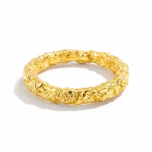 Vale & Veil — Paris | Forteresse Sculptural Ring | Textured Gold Band