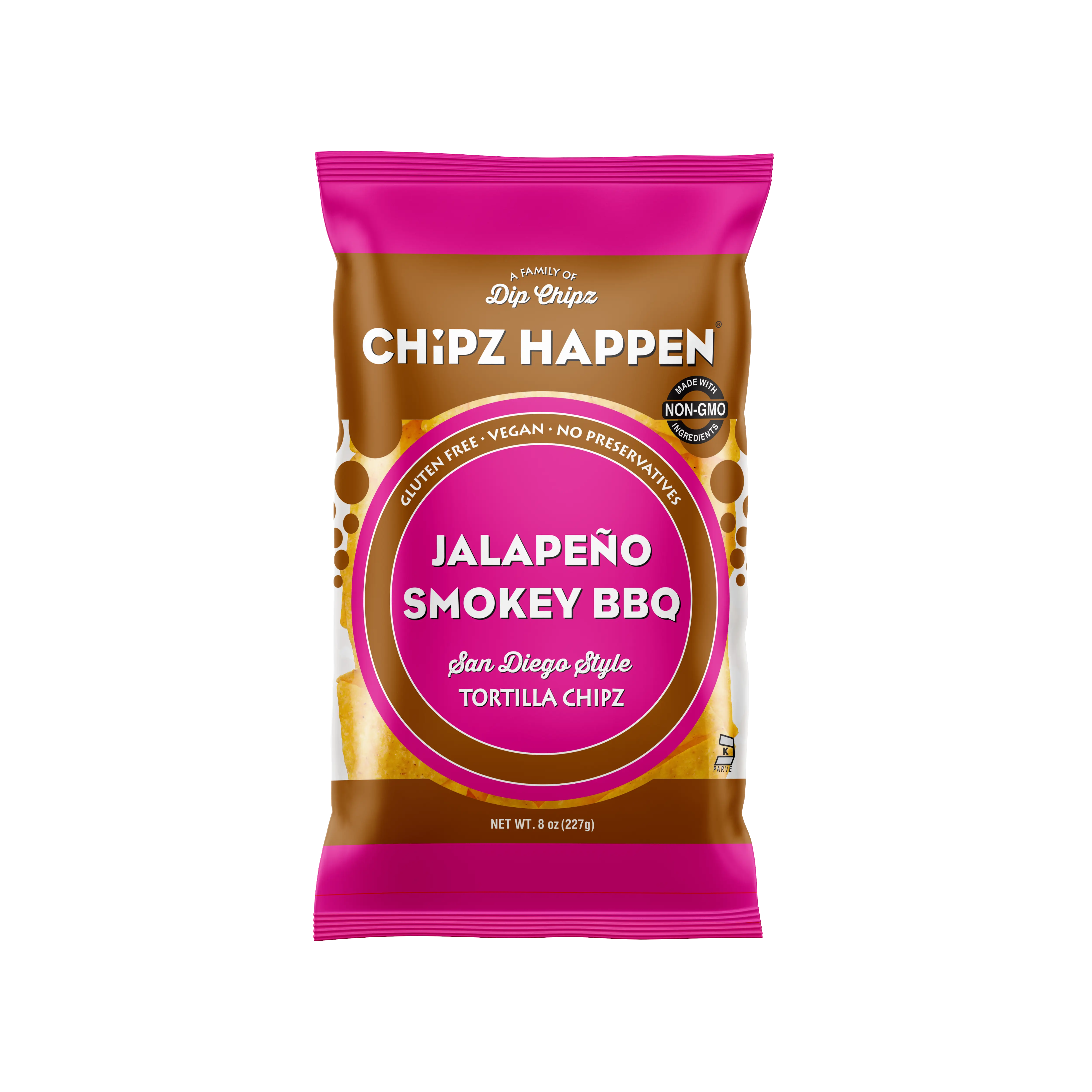 Chipz Happen Jalapeno Smokey BBQ  - 12 Pack of 3oz bag