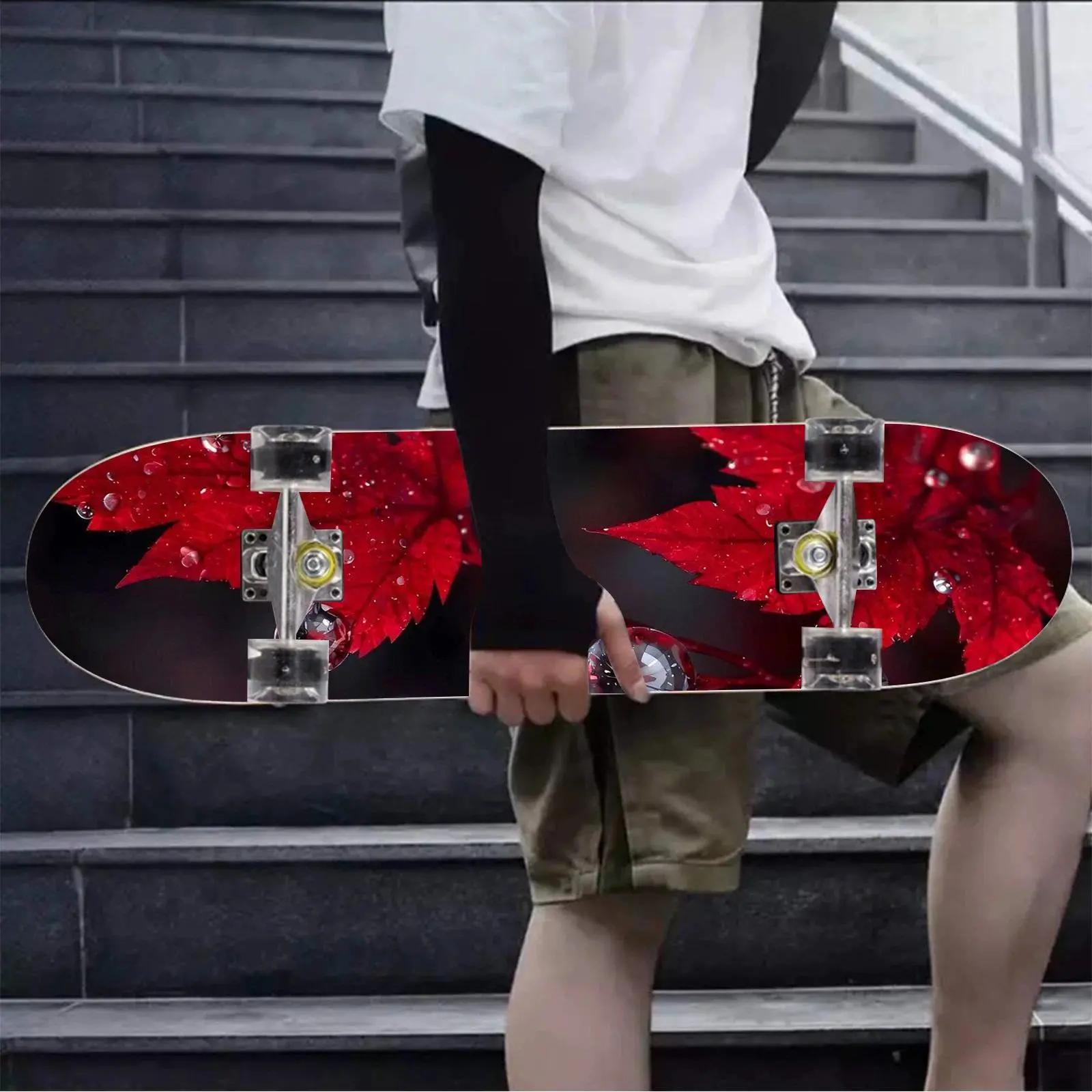 1 piece skateboard street trend colorful pattern decorative sticker, creative personality cool self-adhesive four-wheel skateboa