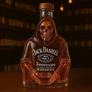 Grim Reaper Whiskey Decanter 320ML, Spooky Glass Bottle for Jack Daniel's & Bourbon, Perfect Gift for Whiskey Lovers, Unique Design