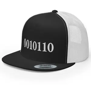 RIVEMUG 0010110 Flat Bill Trucker Hat High Crown Adjustable Exit the Simulation Cap Matrix Breakout Spiritual Awakening