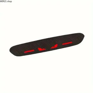 High-Position Car Brake Light Sticker, Durable PET Decal with Carbon Fiber Look, Front-Paste & Logo-Addable Design, Practical Auto Exterior Accessory for Vehicle Safety and Stylish Car Decoration