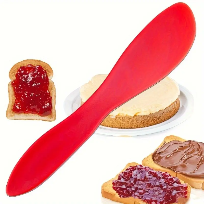1pc Multi-Purpose Kitchen Spreader for Butter, Cheese, and More - Non-Stick Toast and Bread Spreader, Cake Cream Scraper, and Jam Spreading Tool - Essential Baking and Cooking Accessory