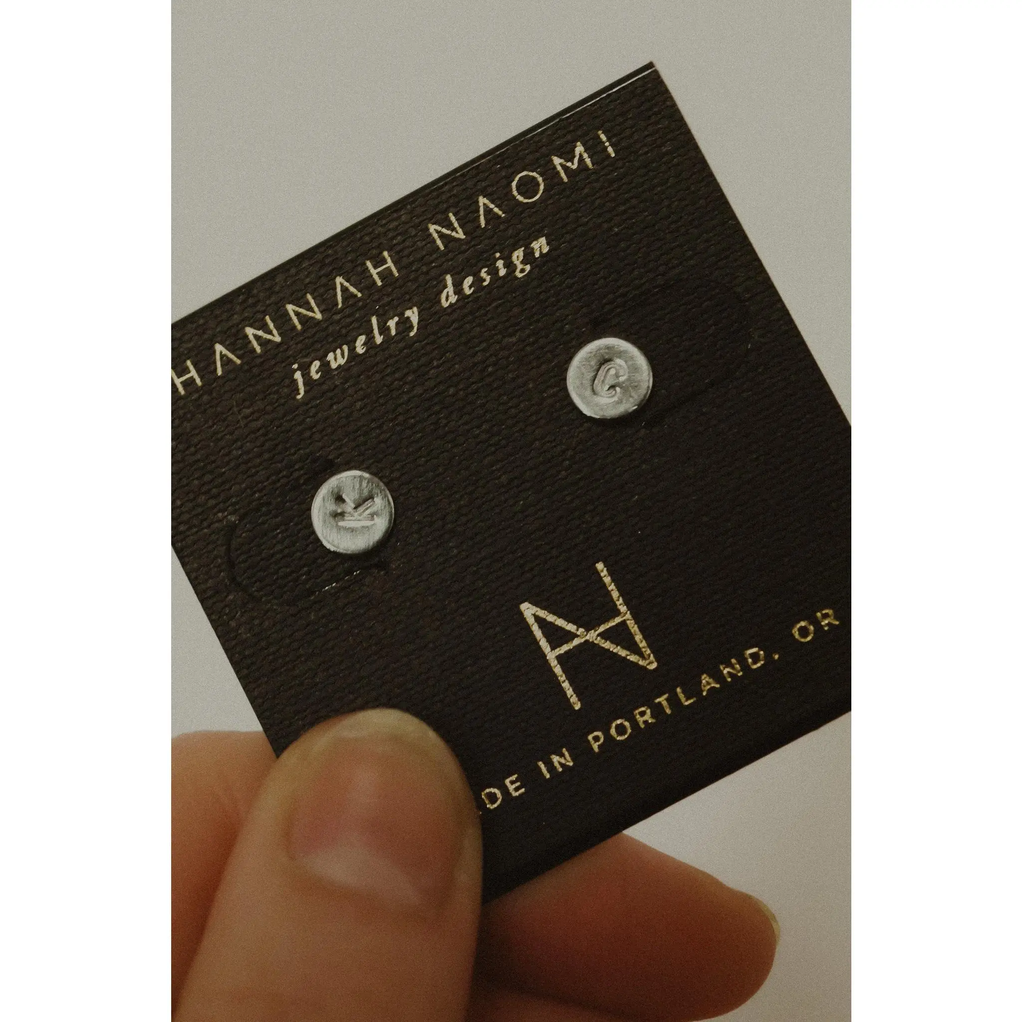 Monogram Dot Stud Earrings in Sterling Silver