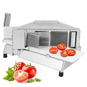 GARVEE Commercial Tomato Slicer, 3/16" Heavy Duty Tomato Slicer Tomato Cutter With Built-In Cutting Board for Home or Restaurant Use