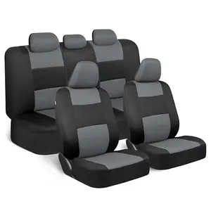 Polyester Car Seat Covers Full Set, Front and Rear Split Bench Seat Covers for Cars, Automotive Interior Protection Accessories, Auto Seat Protectors, Easy to Install Car Seats Cover Set and Accessories for Auto Trucks Van SUV