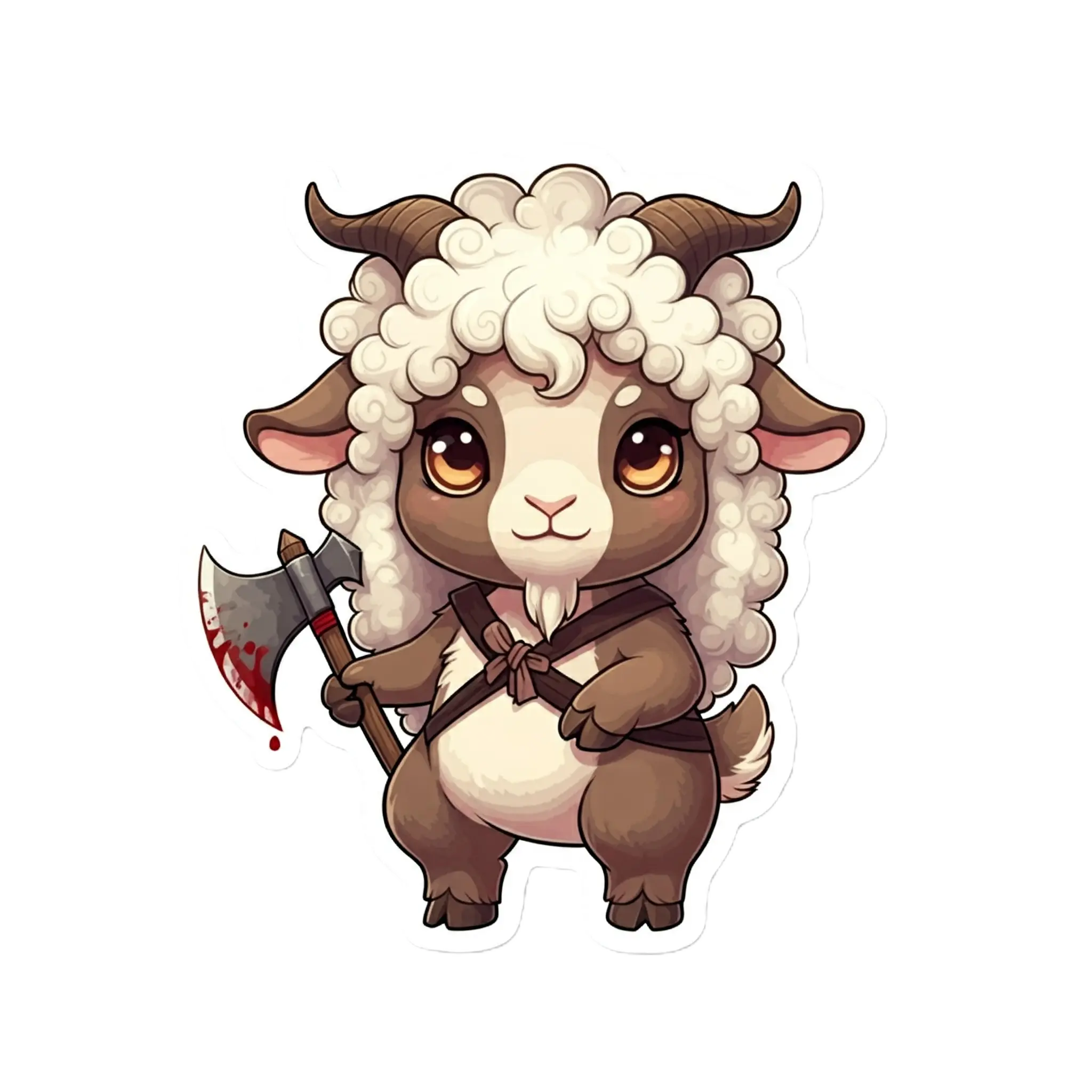 An Adorable Gorehorn Goat 3 Sticker.