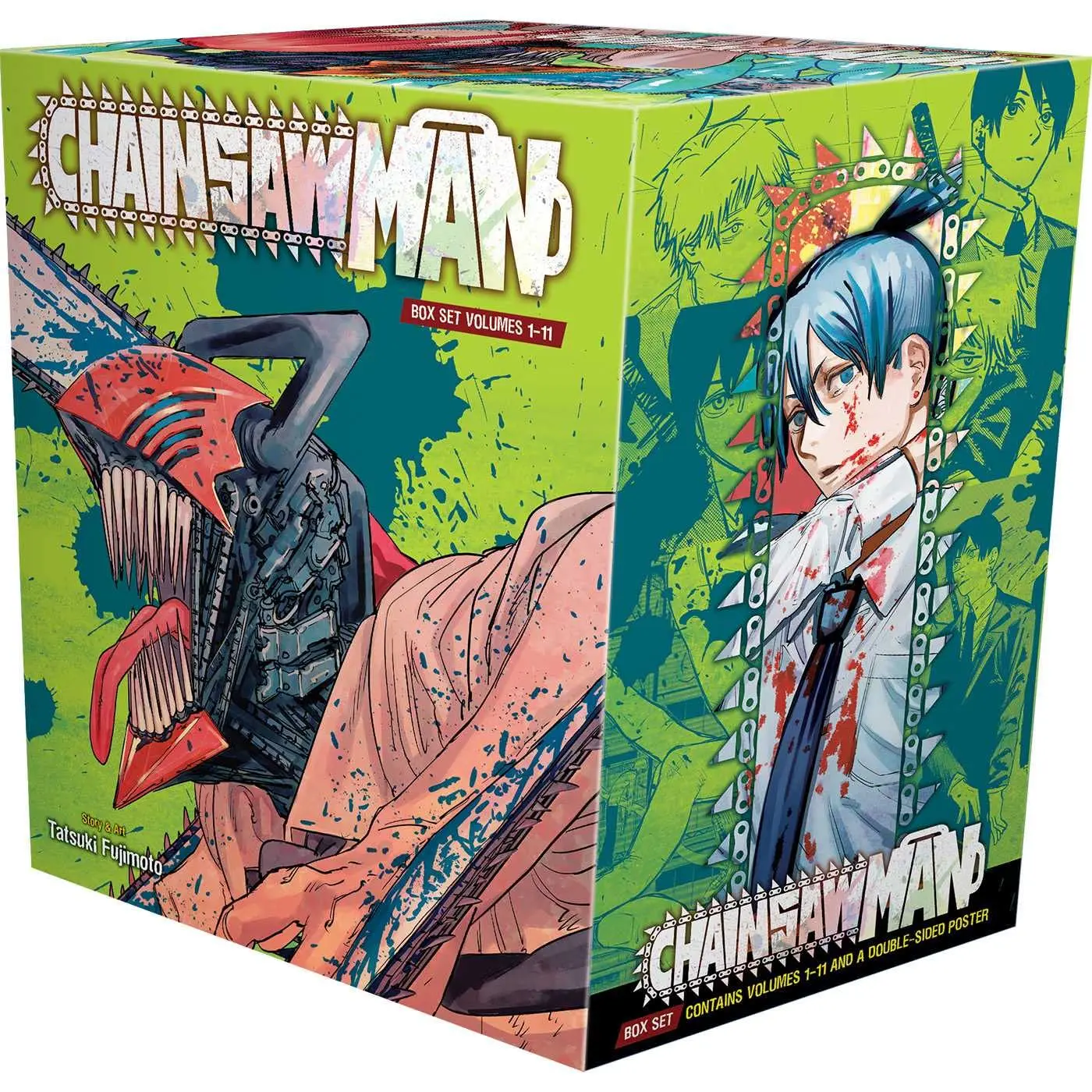 Chainsaw Man Manga Box Set - English Regular Edition Paperback Book, Devil Hunter Complete Series Volumes 1-11, Ideal for Fans