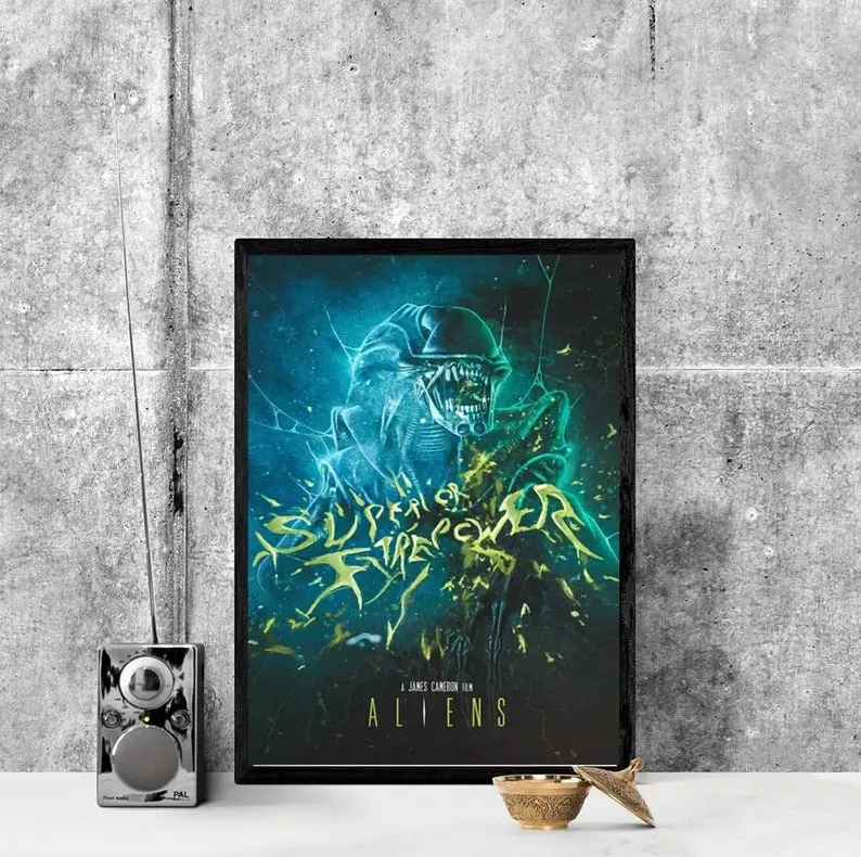 Aliens (1986) Movie Poster - High Quality Print - 2024 Movie Poster - Modern Room Decorative Arts - Home