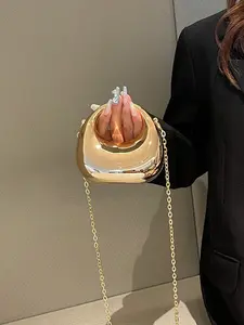Elegant Mini Evening Bag for Women, Fashionable Chain Shoulder Bag, Perfect for Lipstick and Earphones, Stylish and Refined Handbag