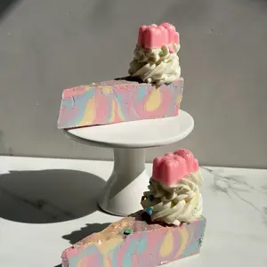 Gummy Bears Slice Pie Vegan Soap Bar & Easter Bunny Cotton Candy Soap Bar