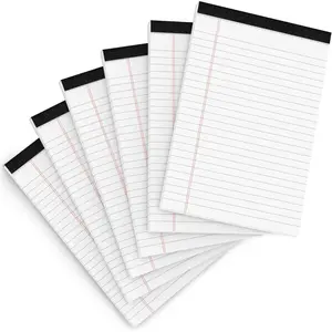 Legal Pads 5x8 Inch Writing Pads for Office Note Pads 5x8 for Work 80 GSM Paper College Ruled Legal Pad To Do List Notepad 30 Sheets 6 Pack Notebook Writing Pad Notepads for Grocery List Shopping List