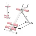 RELIFE Adjustable Ab Workout Machine - Foldable Heavy-Duty Steel Frame Core Trainer with LCD Display, 440 lbs Capacity, Adjustable Height Levels, Easy to Use and Storage Home Gym Equipment