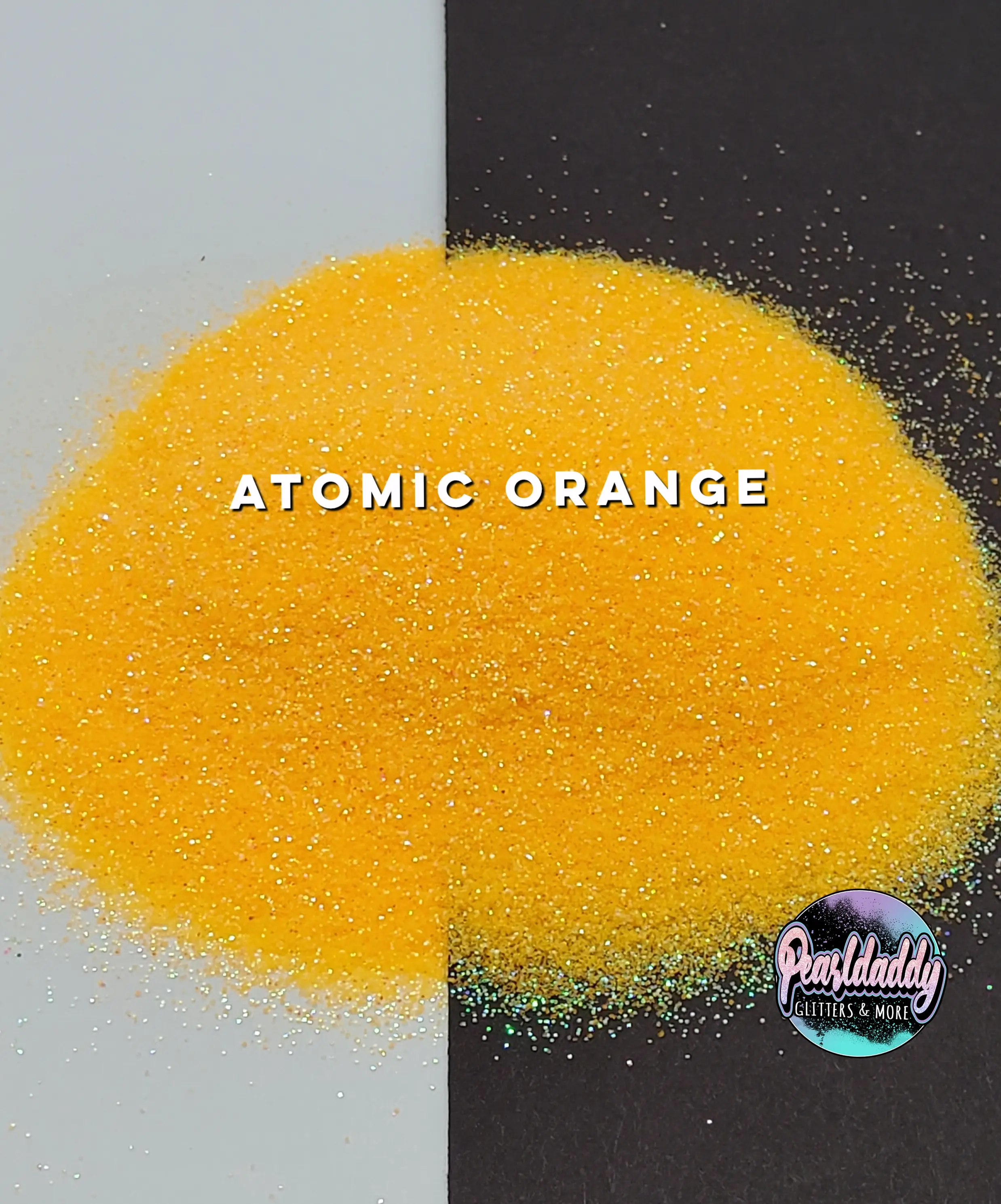 Atomic Orange Neon Iridescent Glitter
