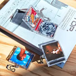 Custom Mini Album Keychain NFC, Play Your Favourite Spotify Song Instantly, Personalized Music Gift, Music Lover CD Album Gift, Graduation Gift