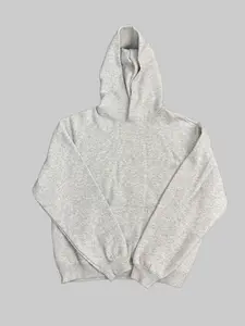 Men Gray Color Pullover Hoodie, Relaxed Oversized Fit,Casual Streetwear Hooded Sweatshirt, Comfortable for Daily Outings, Leisure Time and Everyday Casual Matching