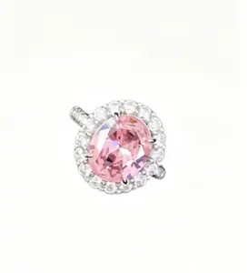SKU GJ-001—Pink Sapphire Halo Promise Ring — Your new girly luxury staple