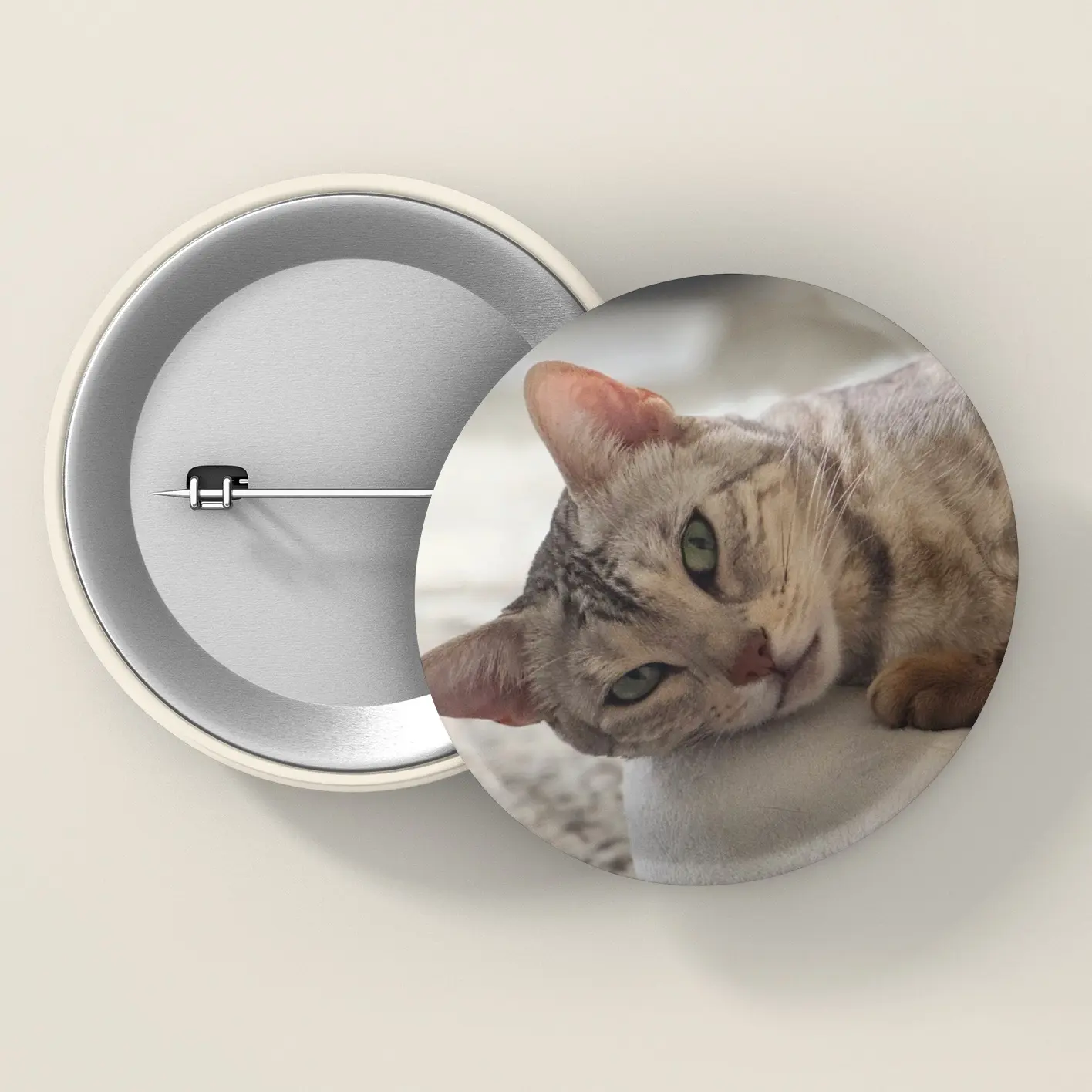 Custom Photo Button 2.25” – Personalized Picture Pin or Magnet – Send Photo After Purchase