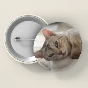 Custom Photo Button 2.25” – Personalized Picture Pin or Magnet – Send Photo After Purchase