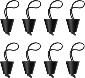8 Pcs Kayak Scupper Plugs Kit, Silicone Universal Kayak Scupper Plug Drain Holes Stopper Bung with Lanyard, Kayak Accessories