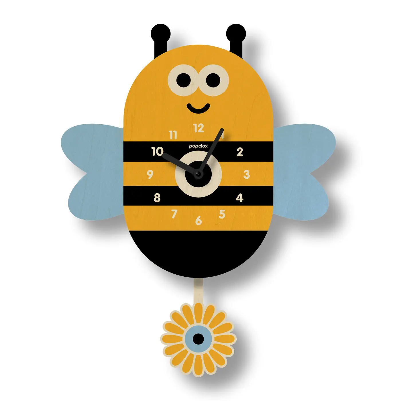Bee Wood Pendulum Clock by Popclox