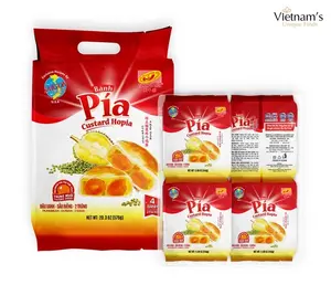 Tan Hue Viên Custard Hopia Mung Bean Durian 2 Yolks Bánh Pía Đậu Xanh Sầu Riêng 2 Trứng Vietnamese Dessert with Unique Texture and Flavor