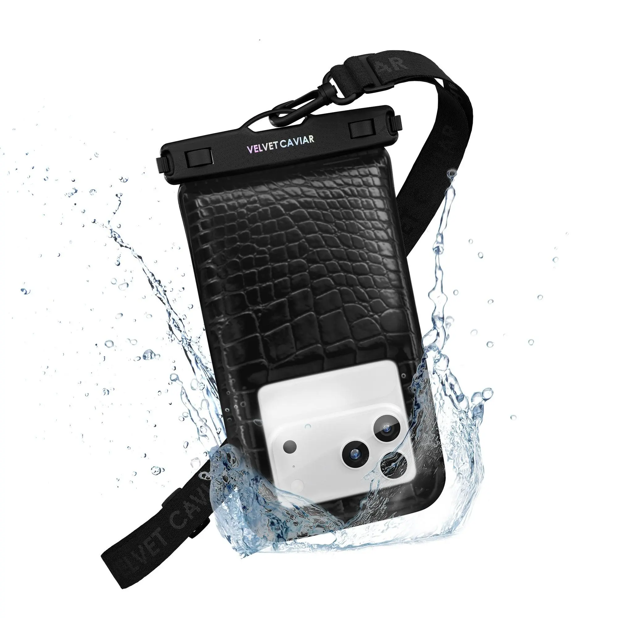Black Croc Waterproof Floating Phone Pouch Black Croc Waterproof Floating Phone Pouch