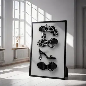 [SALE UP TO 50% + FREE SHIP] Heels Wall Art, Black White Fashion Print, Minimalist Editorial Decor poster