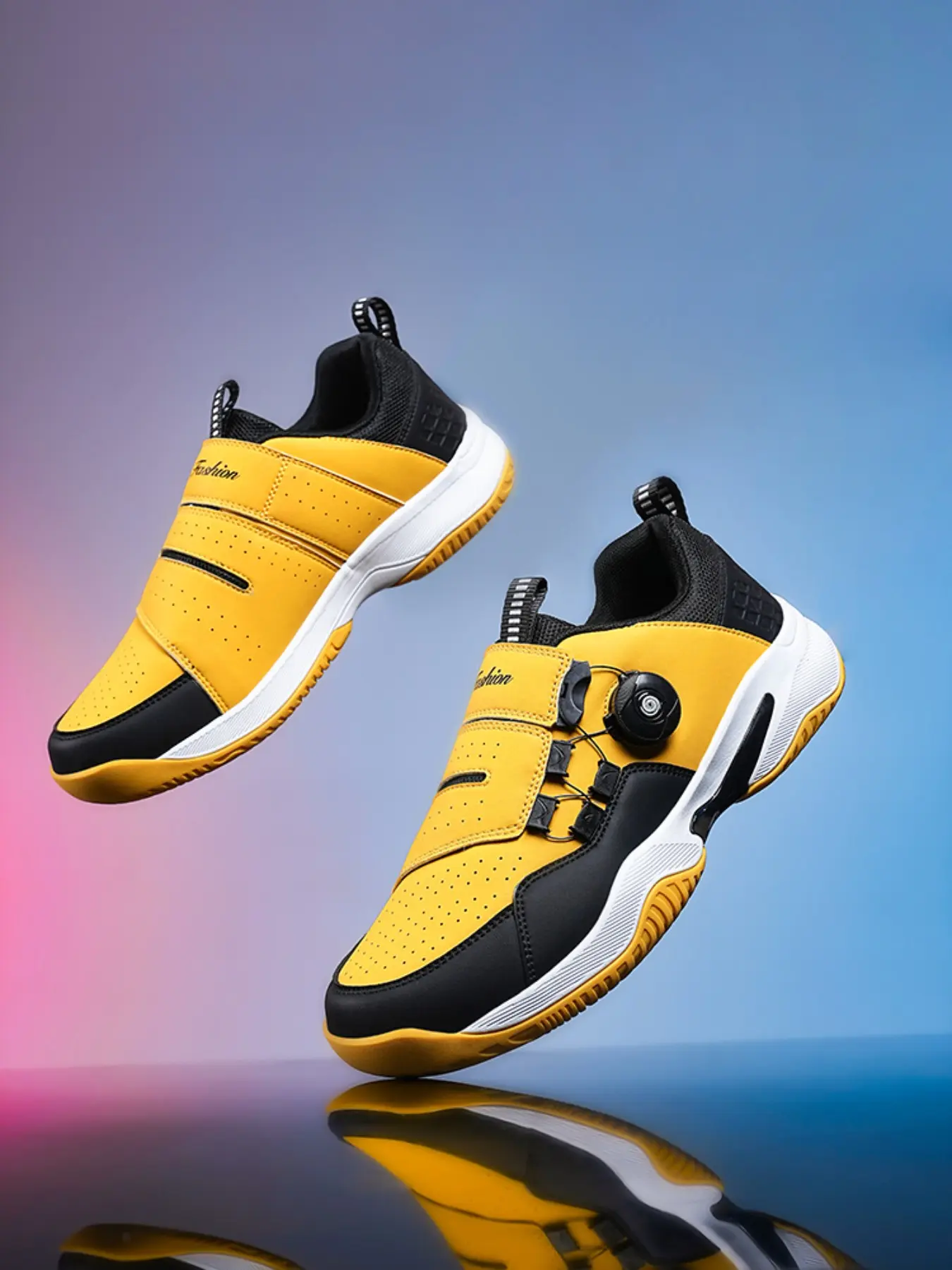 Unisex Badminton Shoes, Shock Absorption, Adjustable Buckle Design, Durable Comfort, Indoor Outdoor Training, Fashion Sport Style