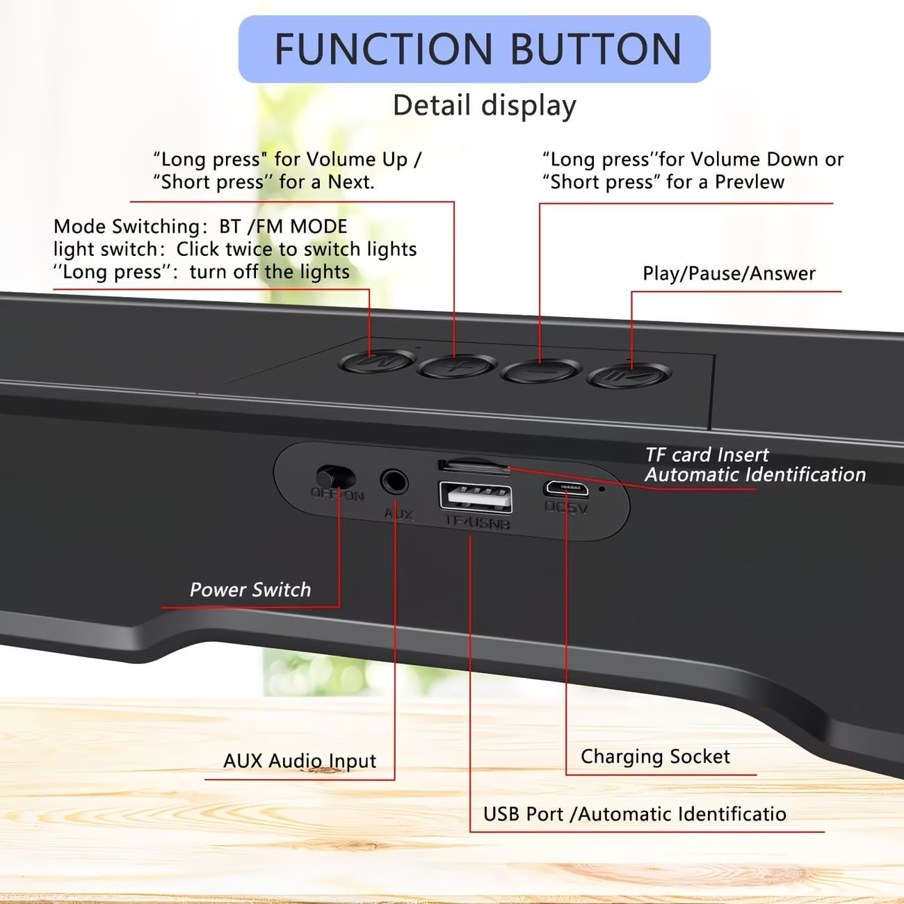 Computer Speakers for Desktop PC, Bluetooth PC Speakers with Dynamic RGB Light, Wired USB Plug & Play Computer Sound Bar, USB Powered Gaming Speakers for Desktop, Laptops, Phone, Tablet