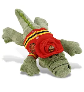 DOLLIBU Large Fireman Alligator Stuffed Toy - Super-Soft Polyester Plush, Removable Design, Suitable for Ages 0+
