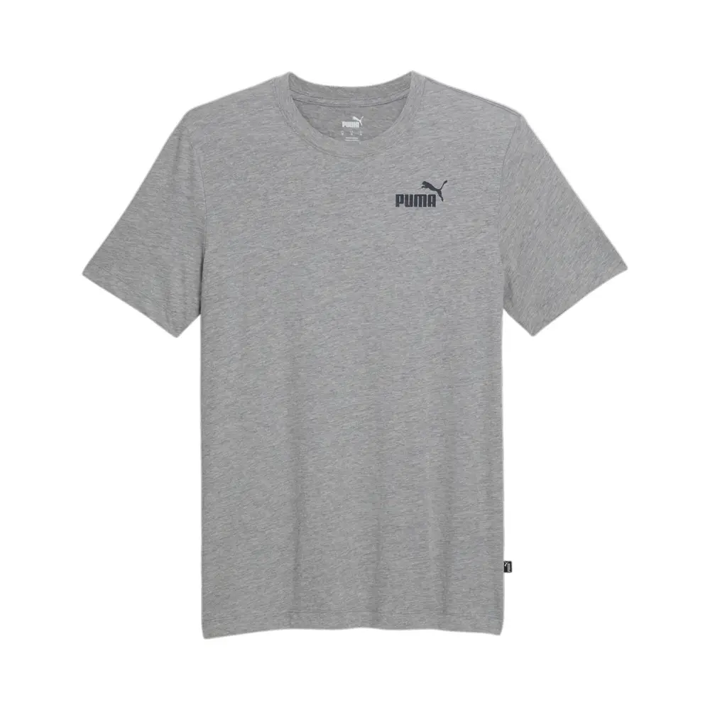 PUMA Mens Essentials No. 1 Logo Crew Neck Short Sleeve Casual Tops Casual - Grey