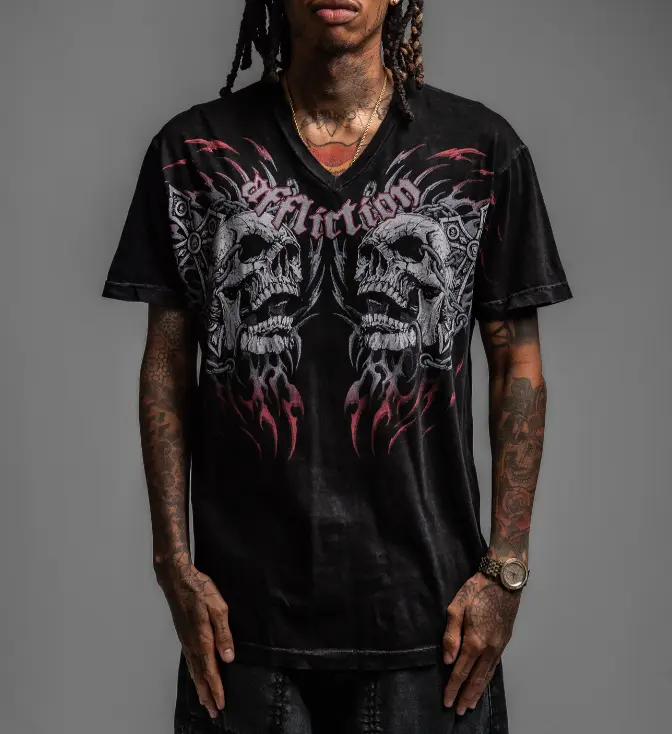 AFFLICTION T-Shirt - Destruction - Black  - A31261