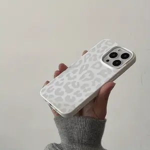 Leopard Print Protective Phone Case, Large Hole Jelly Design, Compatible with Multiple iPhone Models Including iPhone 16 Series