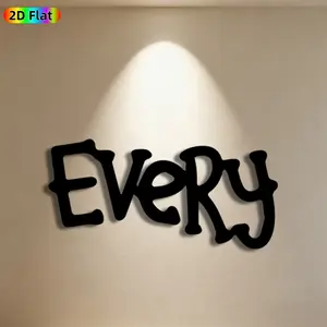 1pc "Every" Typography Metal Wall Art,"Every" Lettering Statue Mural, Ideal Gift for New Year, Christmas, Typography Decor Enthusiasts, Rust-Resistant Metal Wall Decor Wall Sculptures, Perfect for Home Wall & Garden Fence, Stylish Year-Round Decor