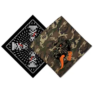 Gas Monkey Garage Bandana 2-Pack - Edgy Camo & Skull Design for Adventurous Outfits - Perfect for Taking Risks or Road Trips