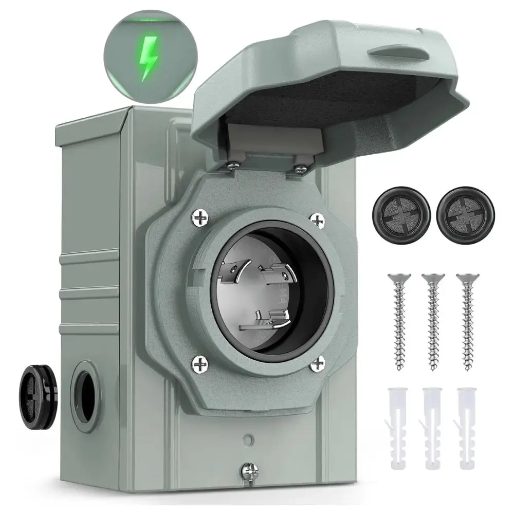 Nilight 30 Amp 3 Prong Generator Power Inlet Box