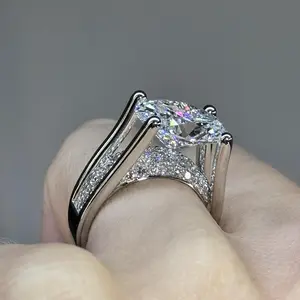 Solarii 5.0ct Oval Cut White Stone Engagement Ring – 5A Cubic Zirconia CZ, 925 Sterling Silver, Perfect for Daily Wear for Women – Look at This, Refresh Your Look, Find Your Perfect Travel Suity Ring
