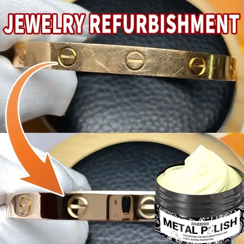 Jewelry Polishing Cream Cleaner, Remove Oxidation and Tarnish, Restore Luster to and Silver Color Rings and Bracelets, Smooth Texture