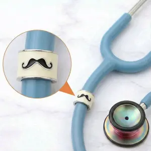 Mustache Stethoscope Charm
