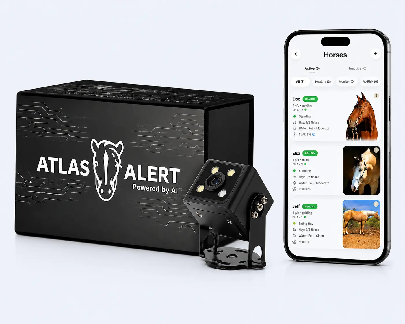 Atlas Alert AI Horse Stall Camera | Smart Equine Monitoring Camera with Live Video & Mobile Alerts