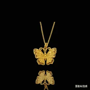 【23mm-23mm Butterfly Pendant】FOLYSTUY(Y140) Butterfly Pendant Unisex Charm&Link Elegant Design