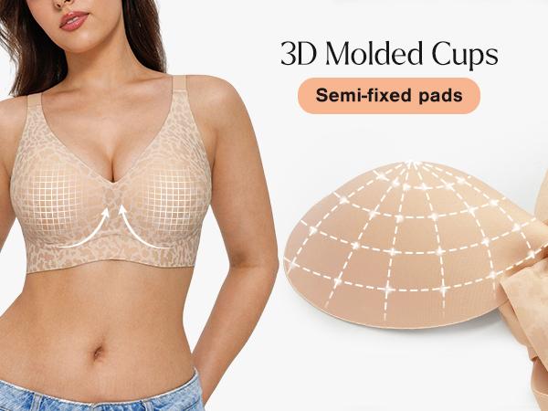 POPILUSH Seamless Wireless Jelly Bra - Sexy V-Neck Strapless One-Piece Bra, Womenswear, High-Elastic Fabric--live