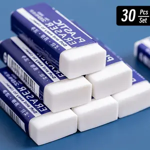 10/30pcs 2B Eraser Clean and Mess Free Student Exam Office Sketch Soft Eraser for Kids Correction Supplies Pencil Rubber Writing Stationery Pastel Eraser Set