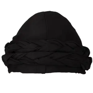 Twist Braid Turban for Men & Women - Large Elastic Sleeping Bonnet Cap, Silk Satin Lined Headscarf Hat for Waves, Braids, and Locs