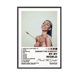 Ry Ry World by Mariah The Scientist Album Poster No Frame / Album Cover Poster / Music Gift / Music Wall Decor / Album Art / Decor Home