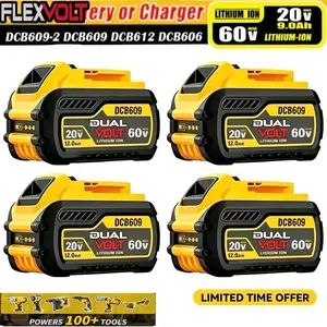 2Pack 12.0AH DCB609-2 For DEWALT DCB612 20V/60V MAX FLEXVOLT Lithium-Ion Battery