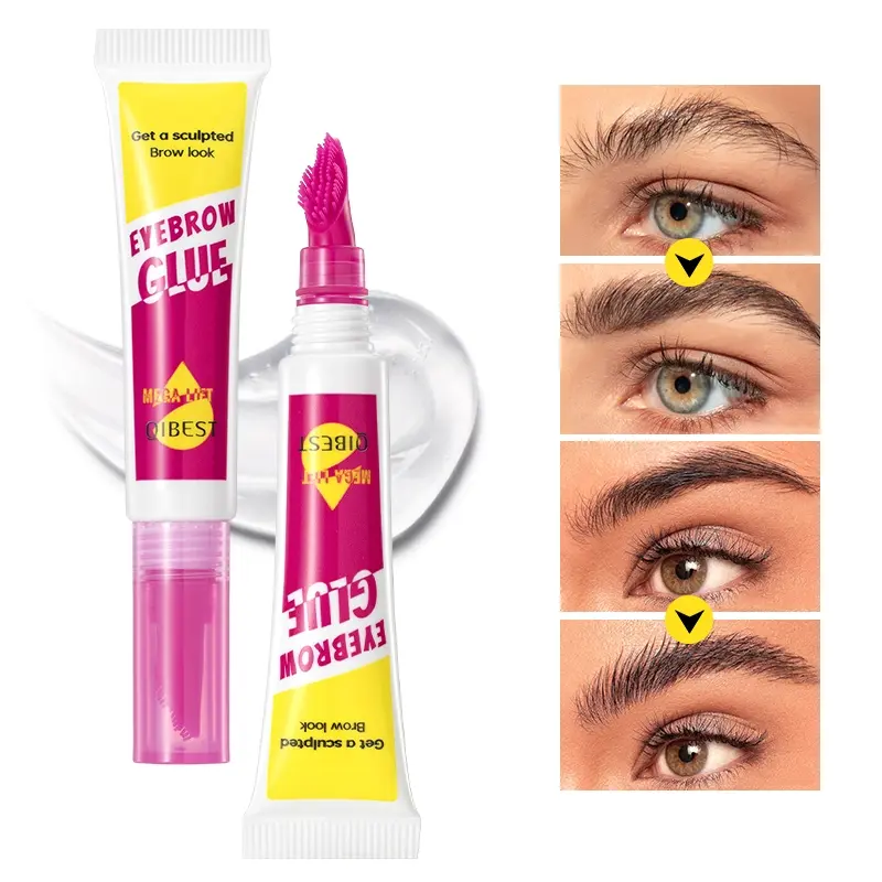 1 Count Waterproof Sweatproof Quick-Drying Fixed Eyebrow Styling Gel, Brow Fixing Gel, Long-Lasting Natural Brow-Shape Eyebrow Makeup